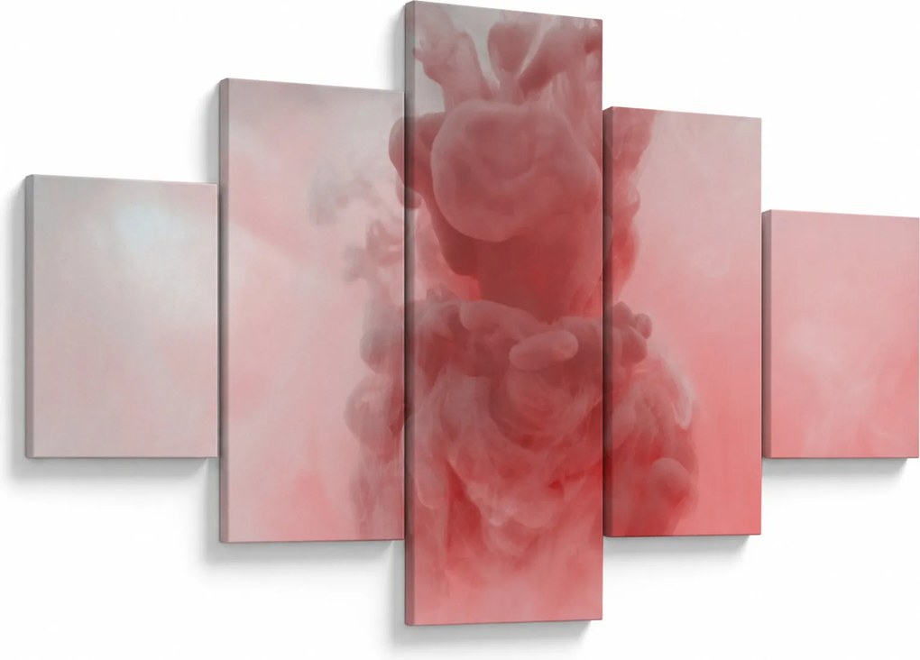 Obraz czerwonego dymu (125x70 cm)