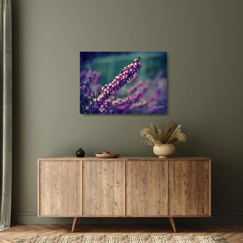 Obraz na szkle - fioletowy kwiat (70x50 cm)