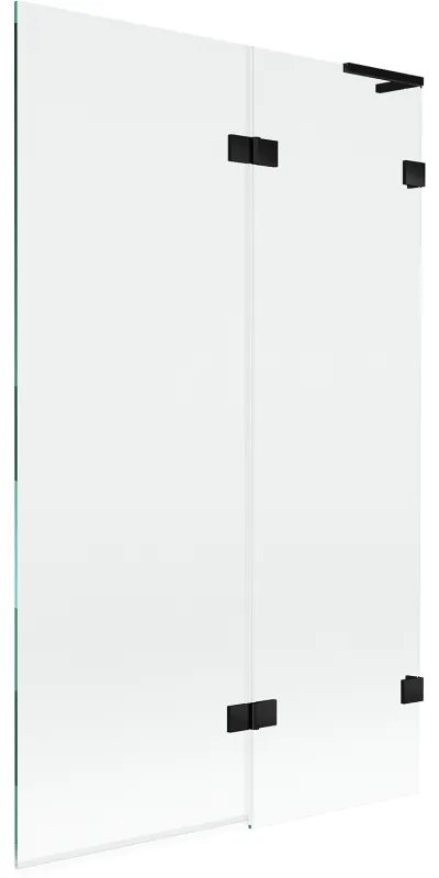 Mexen Lunar L parawan nawannowy 2-skrzydłowy prawy 110 x 150 cm, transparent, czarny - 897L-110-100-70-00-P