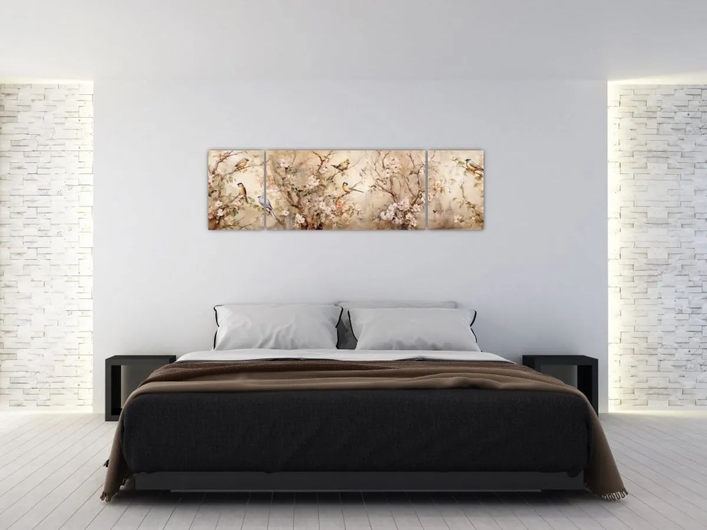 Obraz - Obraz ptaka w stylu vintage II. (170x50 cm)