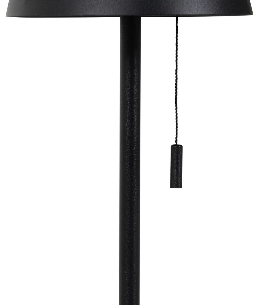 Zewnetrzna Lampa stołowa zewnętrzna czarna w tym LED 3-stopniowy ściemniacz ładowalna i solarna - FerreDesignerski Oswietlenie zewnetrzne
