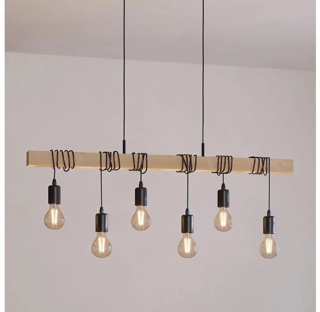 Eglo 43513 - Żyrandol na lince TOWNSHEND 6xE27/60W/230V