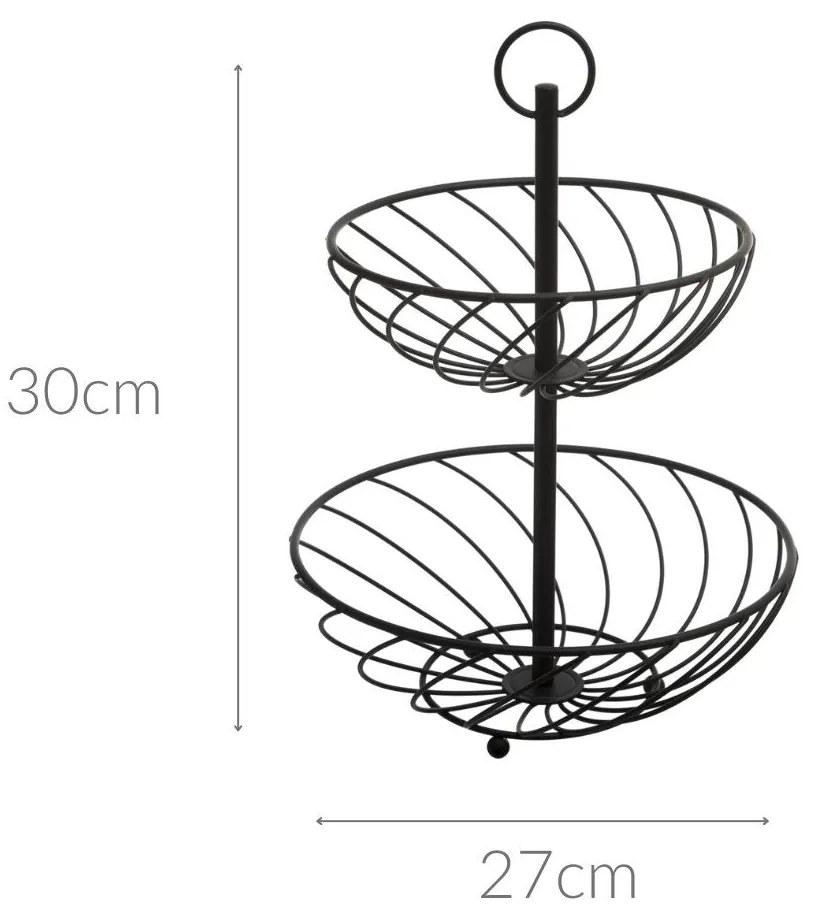 Etażerka metalowa, 2 poziomy, wys. 30 cm