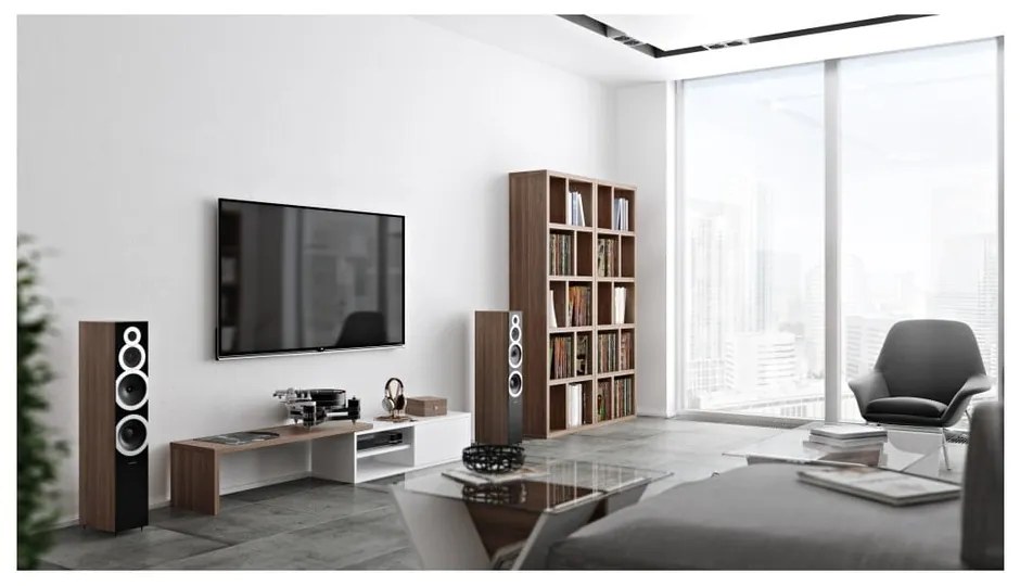 Biała szafka pod TV Move Walnut