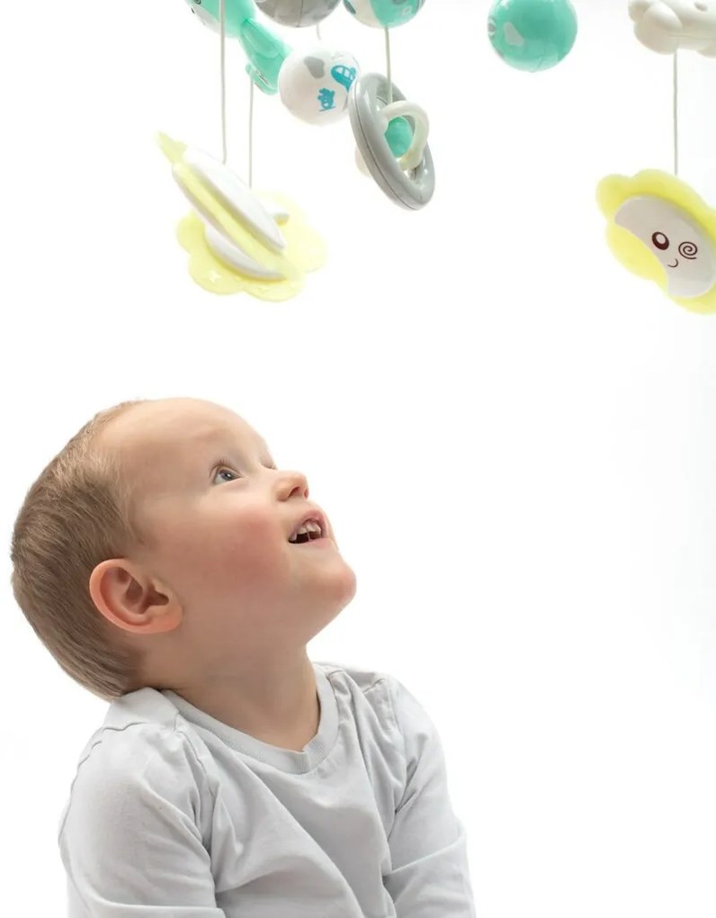 Karuzela Baby Mix nad łóżeczko z projektorem świetlnym, zielony