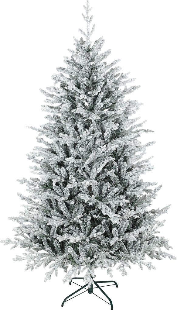 HOMCOM Sztuczna choinka 180 cm z efektem śniegu, 1976 końcówek do wnętrz | Aosom PL