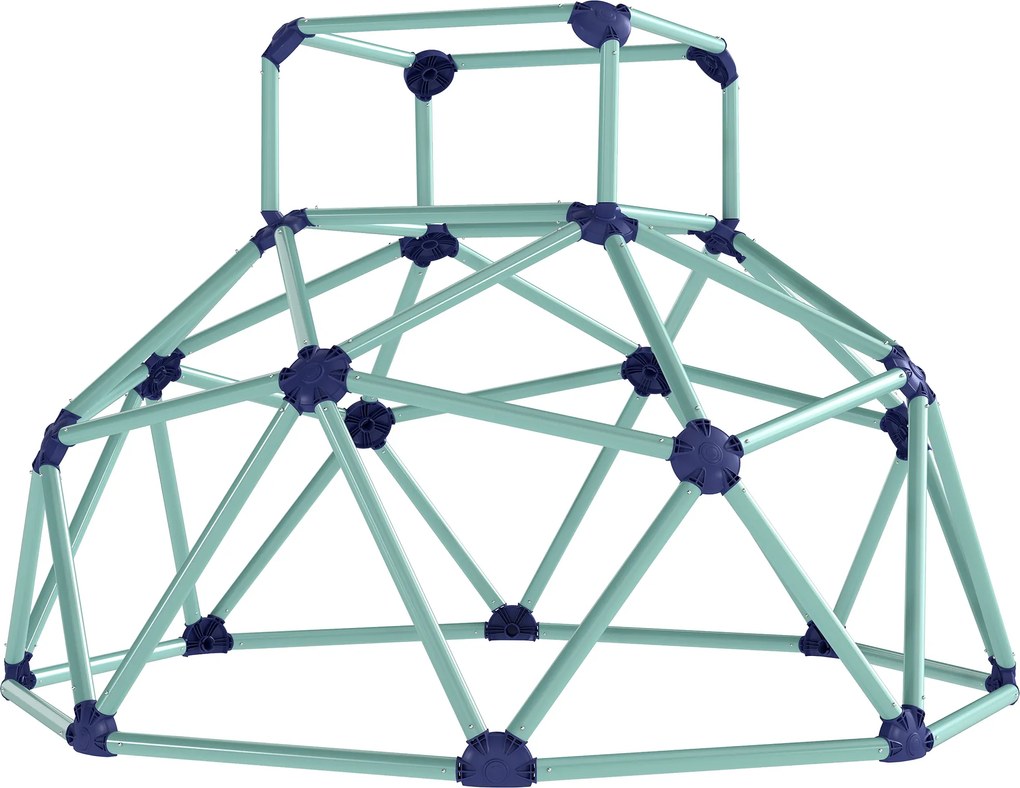 AIYAPLAY Kopuła wspinaczkowa Ø182,5 cm odporna na UV i wodoodporna, kopuła dla dzieci do 90 kg, dla 3-8 lat tworzywo sztuczne niebieska | Aosom PL