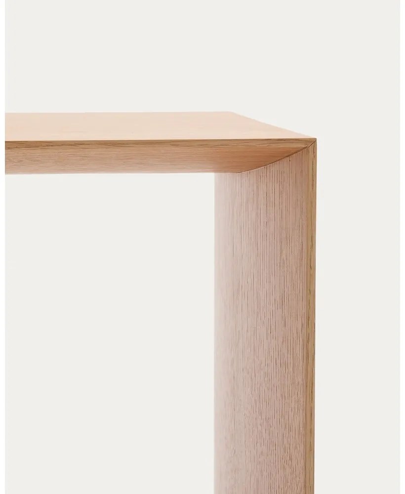 Stolik w dekorze dębu w jasnym naturalnym kolorze 45x90 cm Litto – Kave Home