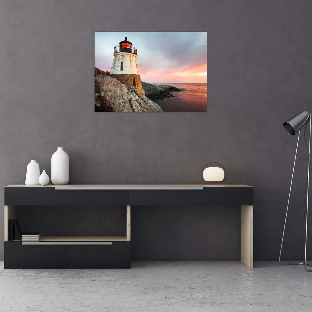 Obraz - Latarnia morska Castle Hill (70x50 cm)