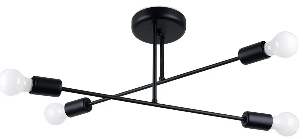 Żyrandol NORAH 4 czarny SOLLUX  LIGHTING