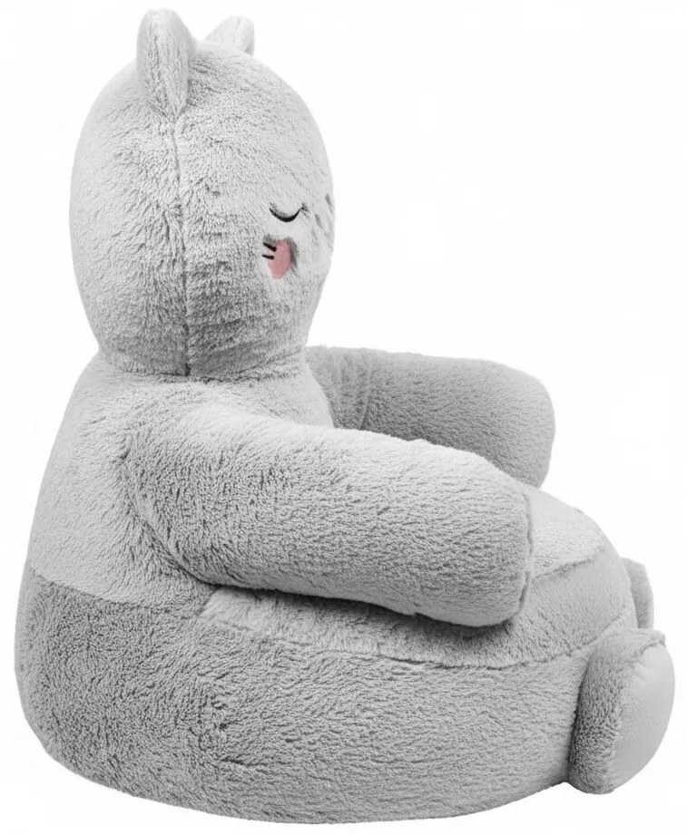 Puf do pokoju dziecięcego w kształcie kota, 45 x 45 cm