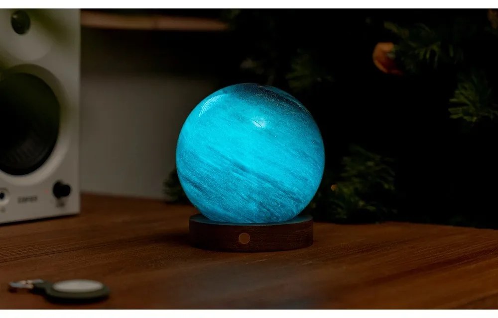 Ciemnobrązowa dekoracja świetlna na USB ø 12 cm Sand Storm – Gingko