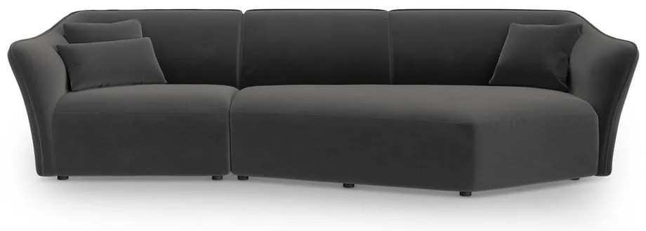 Ciemnoszary aksamitny narożnik Tokyo – Cosmopolitan Design