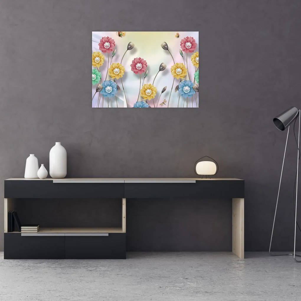 Obraz - Kolorowa łąka (70x50 cm)