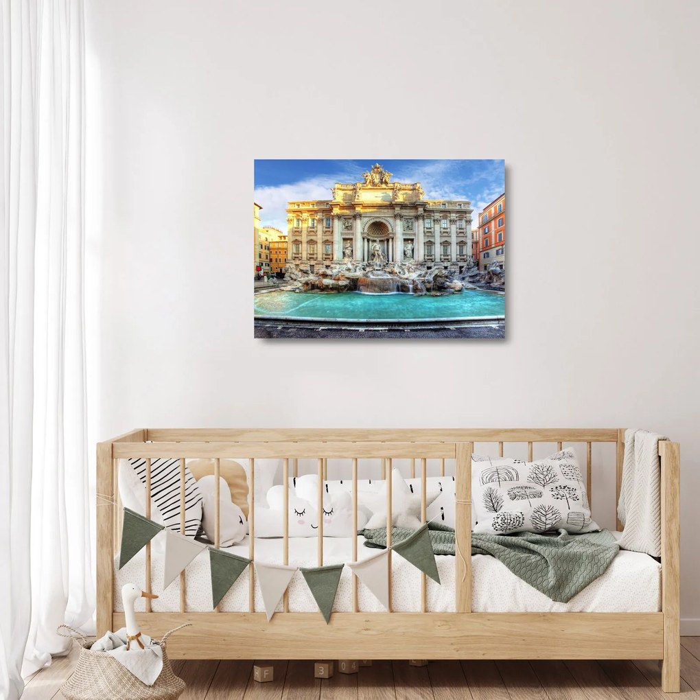 Obraz na szkle - Fontanna di Trevi (70x50 cm)