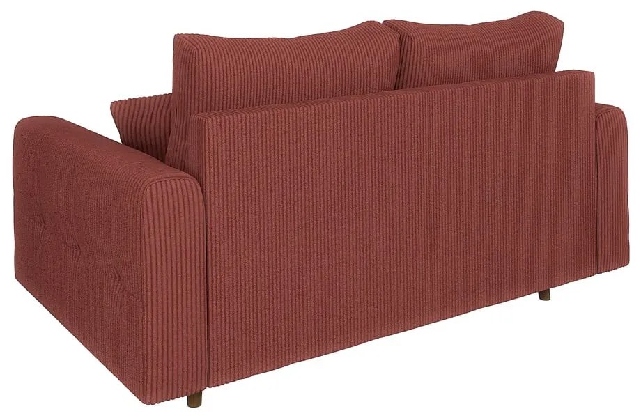 Ceglasta sztruksowa sofa 150 cm Ariella – Ropez