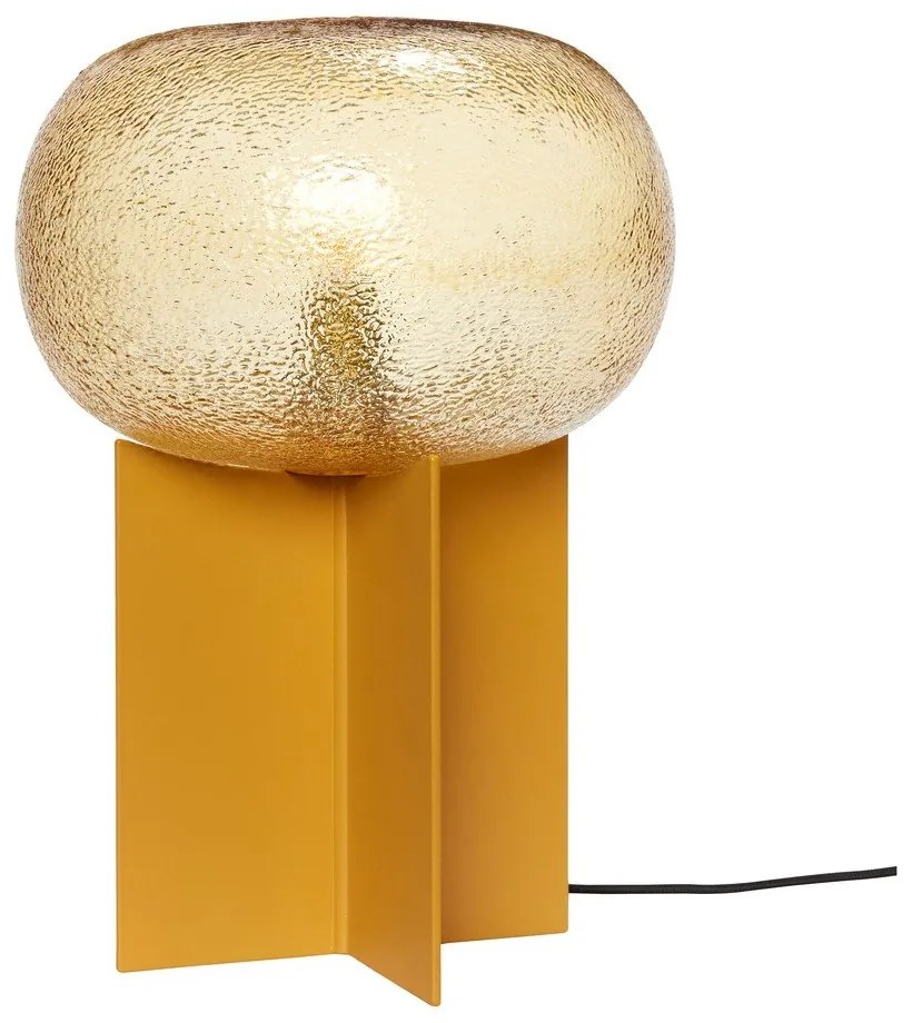 Pomarańczowa lampa stołowa ze szklanym kloszem (wysokość 36 cm) Podium – Hübsch