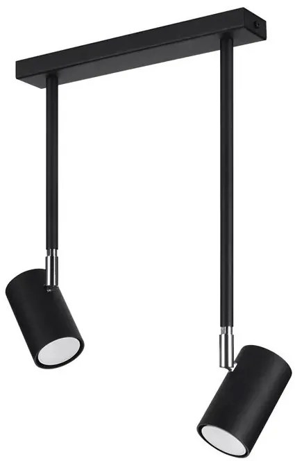 Czarny punktowy plafon z ruchomymi kloszami - S751 Z9-F33