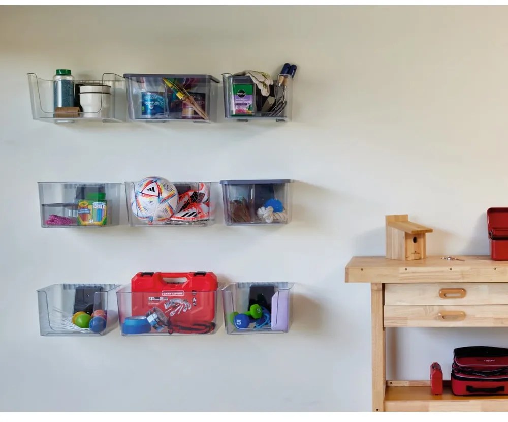 Wewnętrzny pojemnik z pokrywką z plastiku z recyklingu iD Wallspace – iDesign