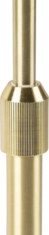 Lampa stołowa złota / mosiężna z plisowanym kloszem kremowym 35 cm - Parte