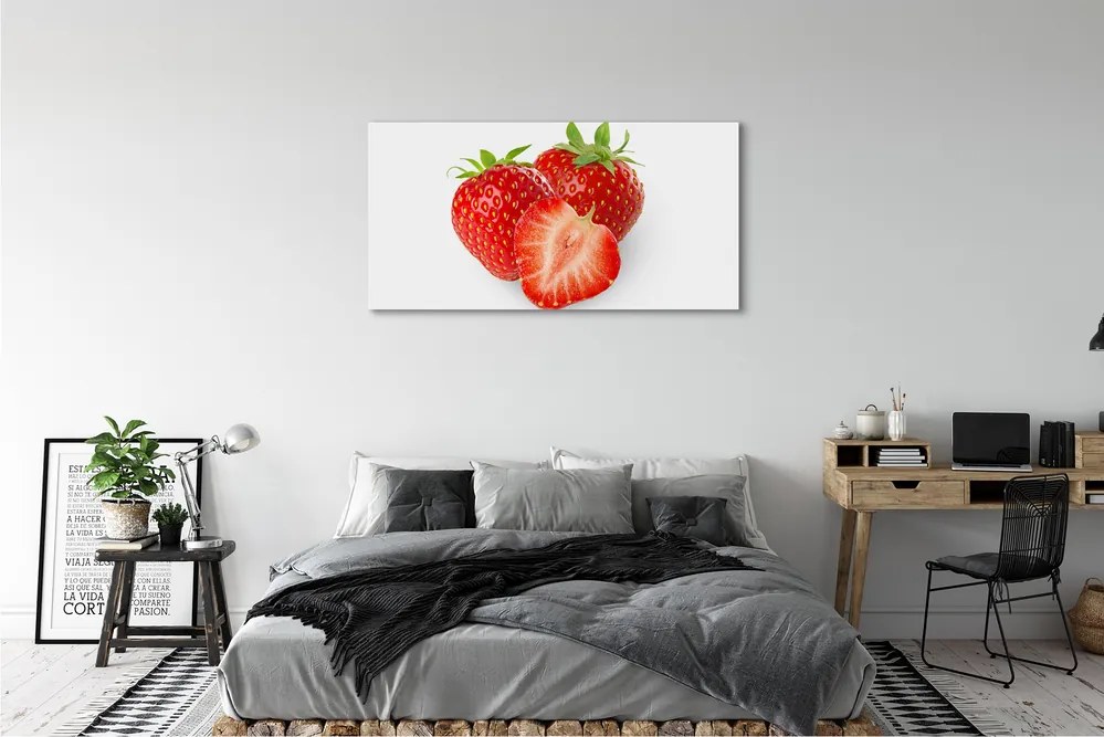 Zdjęcie na płótnie Truskawki na Białym Tle