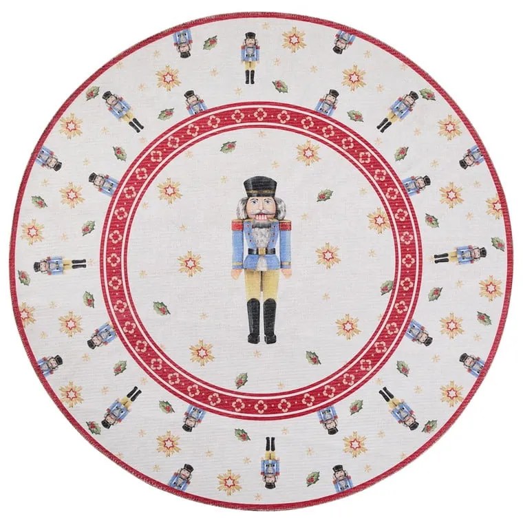 Czerwony okrągły dywan ze świątecznym motywem ø 160 cm Toy's Delight Nutcracker – Villeroy&amp;Boch
