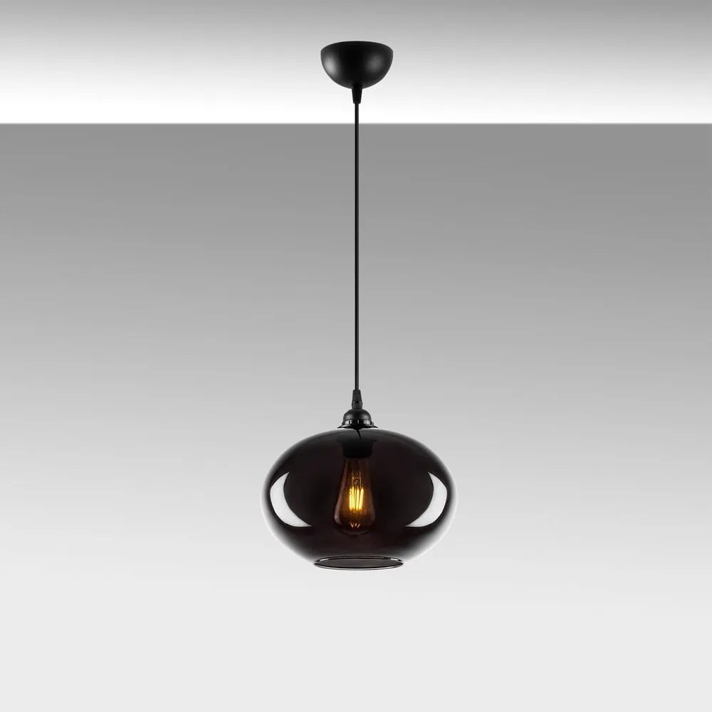 Lampa wisząca ze szklanym kloszem ø 27 cm Smoked – Opviq lights