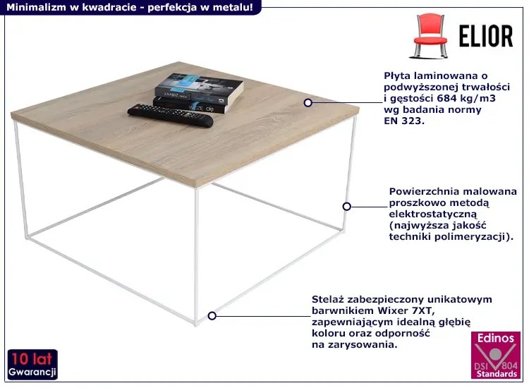 Minimalistyczny stolik kawowy dąb sonoma - Welos 5X