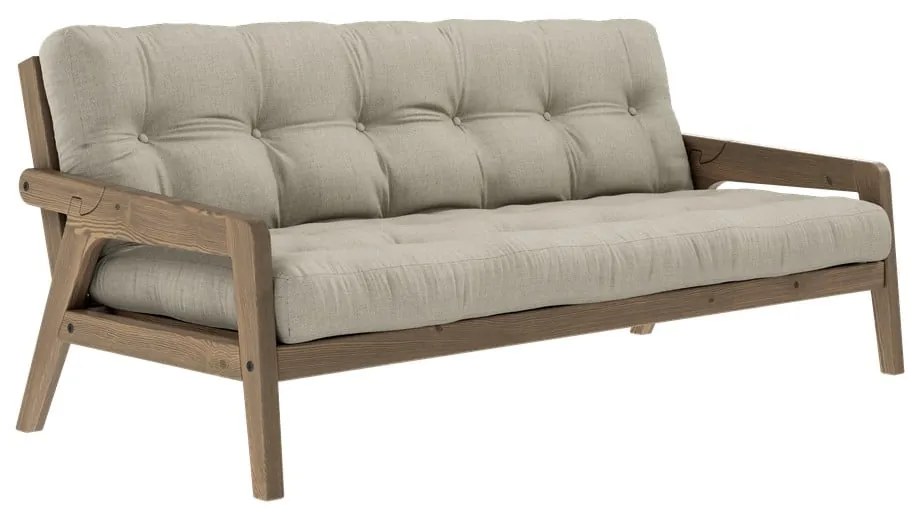 Beżowa rozkładana sofa 204 cm Grab – Karup Design