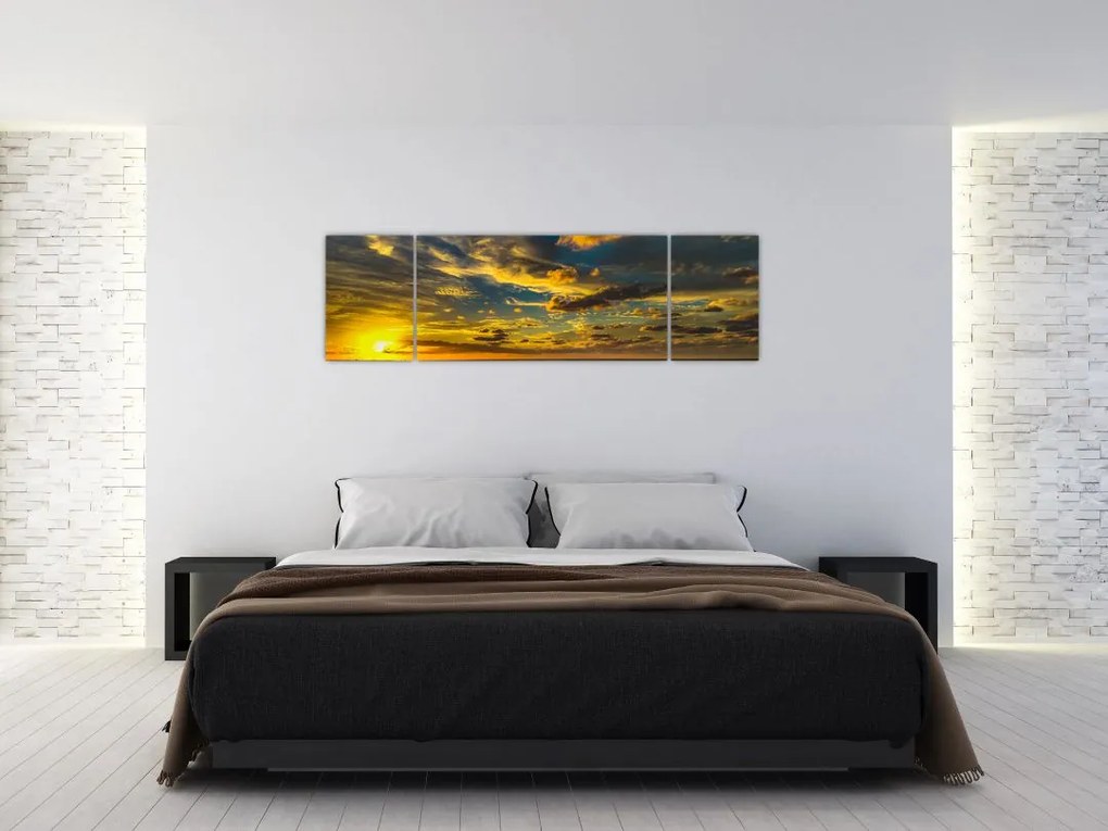 Zachód słońca nad morzem (170x50 cm)