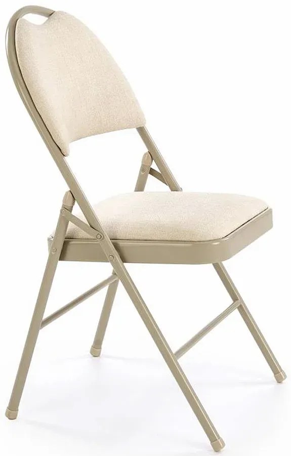 Składane beżowe krzesło G9-D74