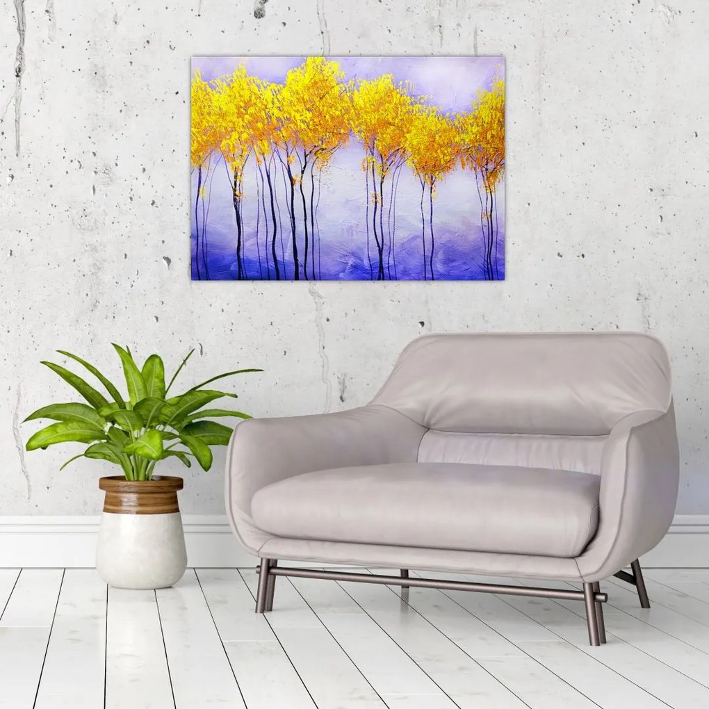 Obraz żółtych drzew (70x50 cm)