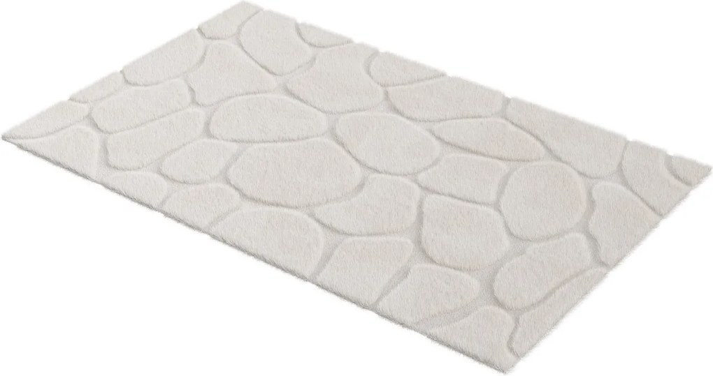 Dywan z efektem futra i wypukłym wzorem - 200 x 290 cm - Beżowy - ARENSO