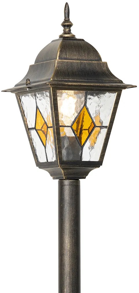 Lampa podłogowa zewnętrzna w stylu vintage, antyczne złoto, 120 cm - Antigua