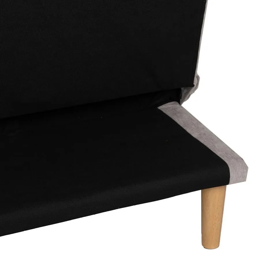 Jasnoszara rozkładana sofa z tkaniny szenilowej 178 cm – Ixia