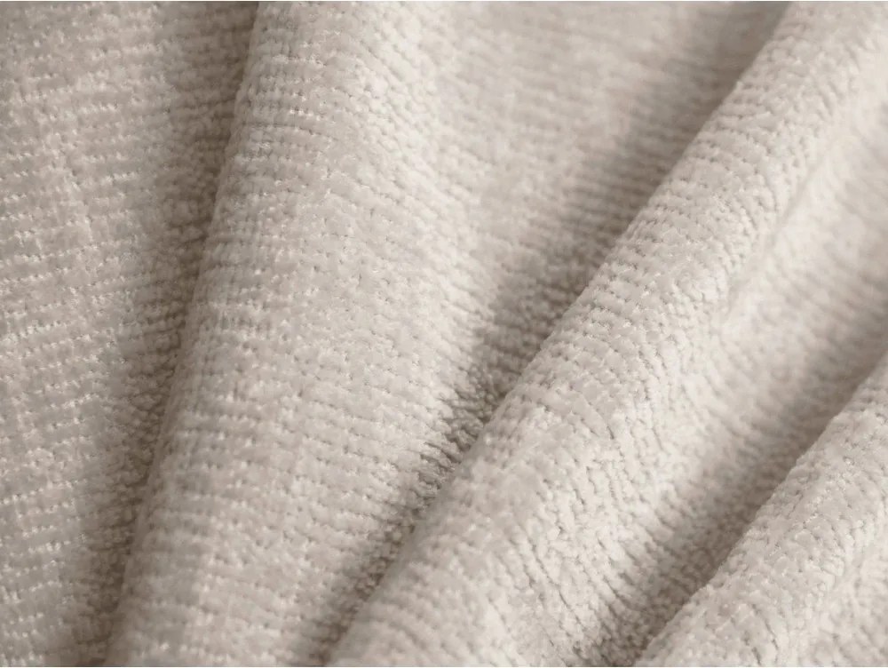 Kremowe tapicerowane łóżko jednoosobowe ze schowkiem i stelażem 90x200 cm Kaelle – Micadoni