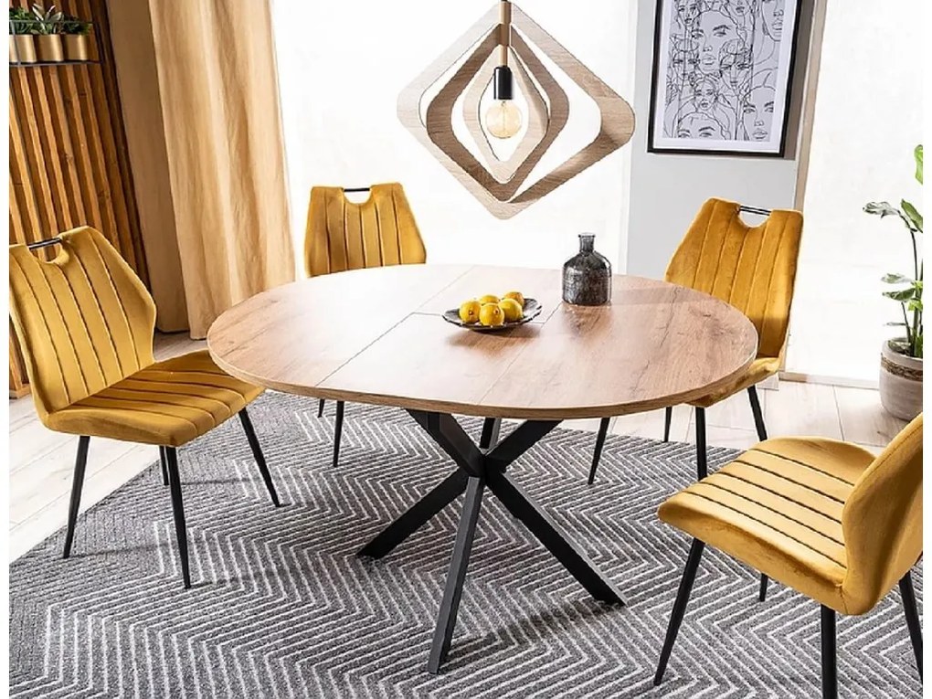 Rozkładany stół jadalniany GASTON 100(135)X100 cm, dekor dąb artisan