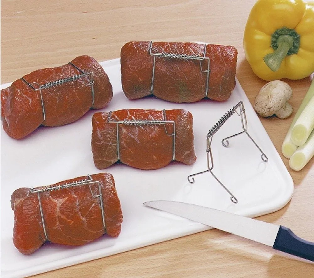 Kuchenne klipsy do mięsa, klamry, 10 szt, stal nierdzewna