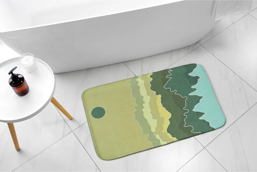 Dywanik antypoślizgowy do łazienki Dywanik antypoślizgowy do łazienki Góry Abstrakcja