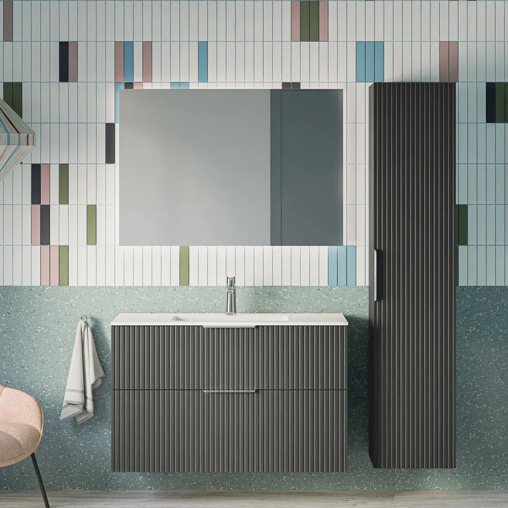 Zestaw mebli łazienkowych TIM 100 cm z umywalką