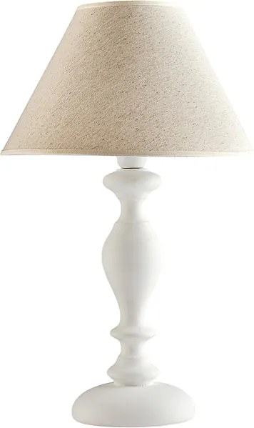 Cascina Lume w kolorze białym, drewno shabby 1 światło z abażurem dm.35 H.57 Ø35 BL265-LM-BCO