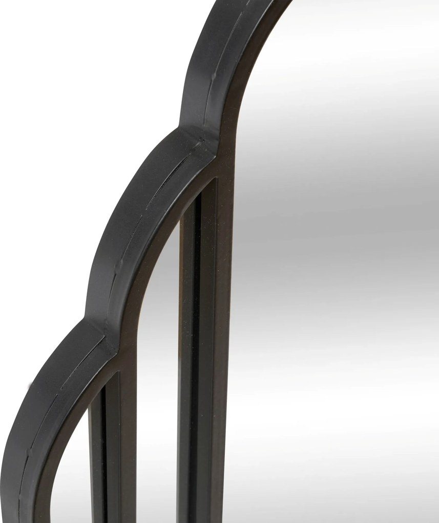 Lustro wiszące duże art deco BENEDITA, metalowa rama, 50,5 x 100,3 cm