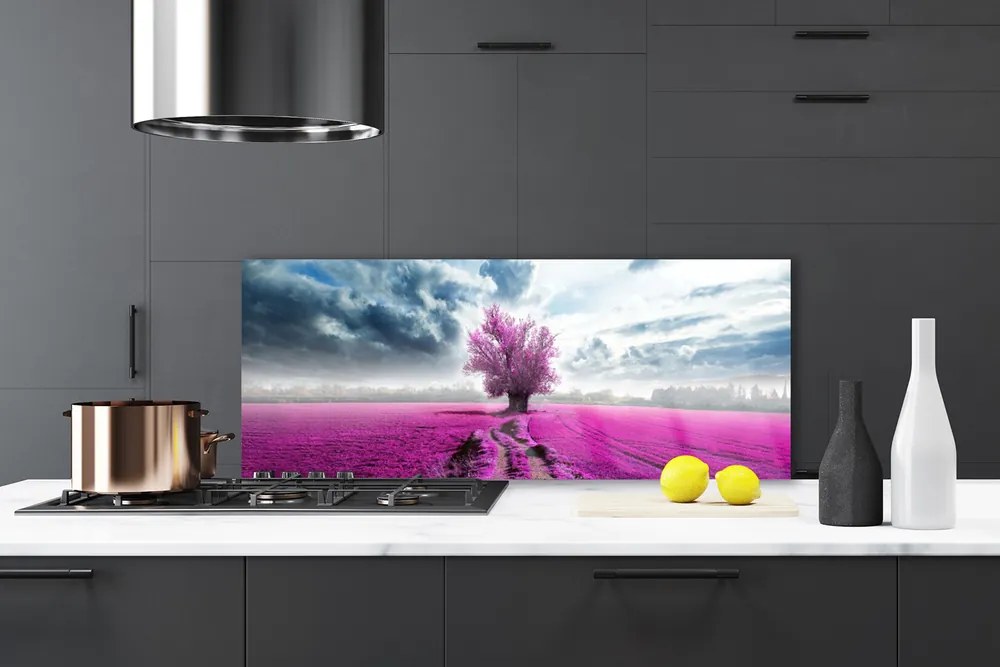 Panel Szklany Drzewo na Horyzoncie Łąki