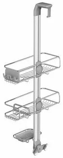 Simplehuman Regulowany uchwyt na drzwi prysznicowe z półkami