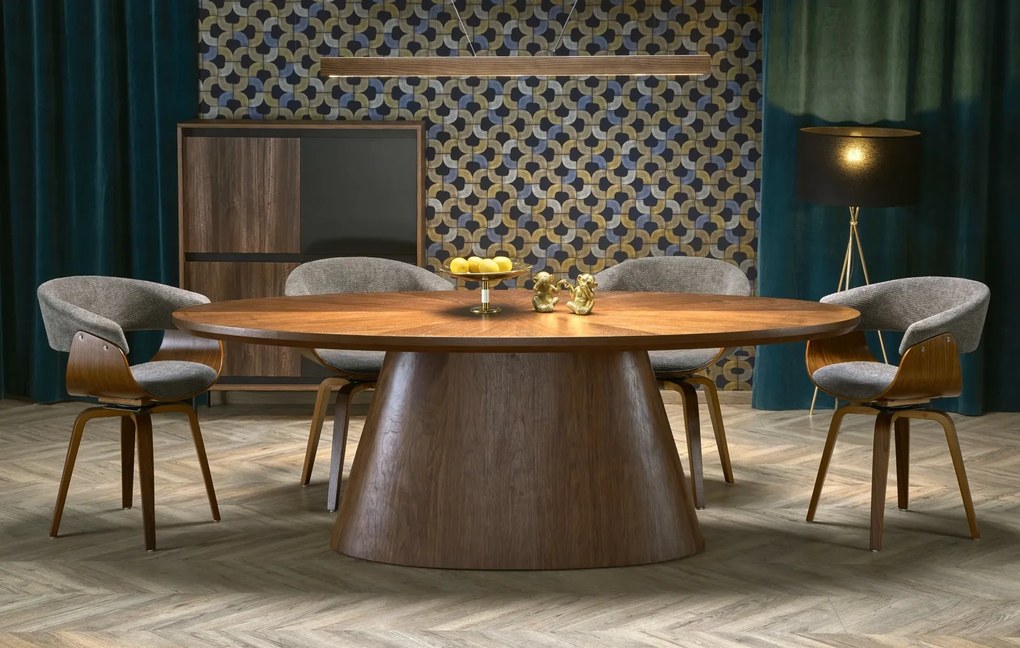 Krzesło z giętej sklejki w kolorze orzechowym K545 Halmar