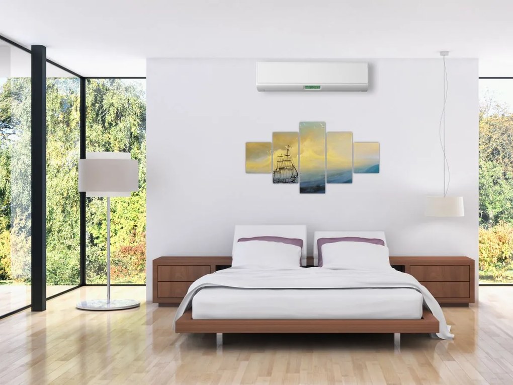 Obraz - Obraz statku ma morzu (125x70 cm)