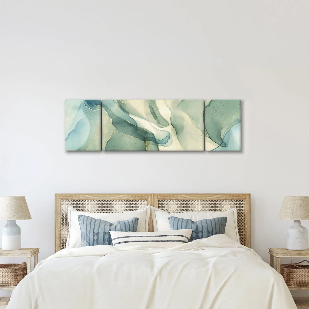 Obraz - Atramentowa abstracja (170x50 cm)
