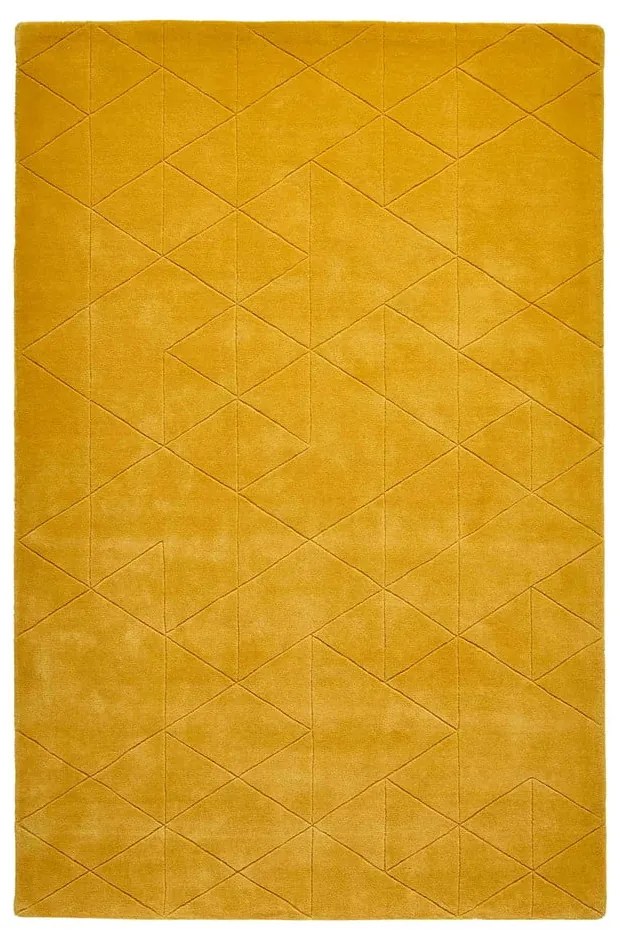 Żółty wełniany dywan Think Rugs Kasbah, 120x170 cm