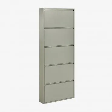 Szafka Na Buty Logan Ze Stali 5 Drzwi & Zielony Lauerl - Sklum