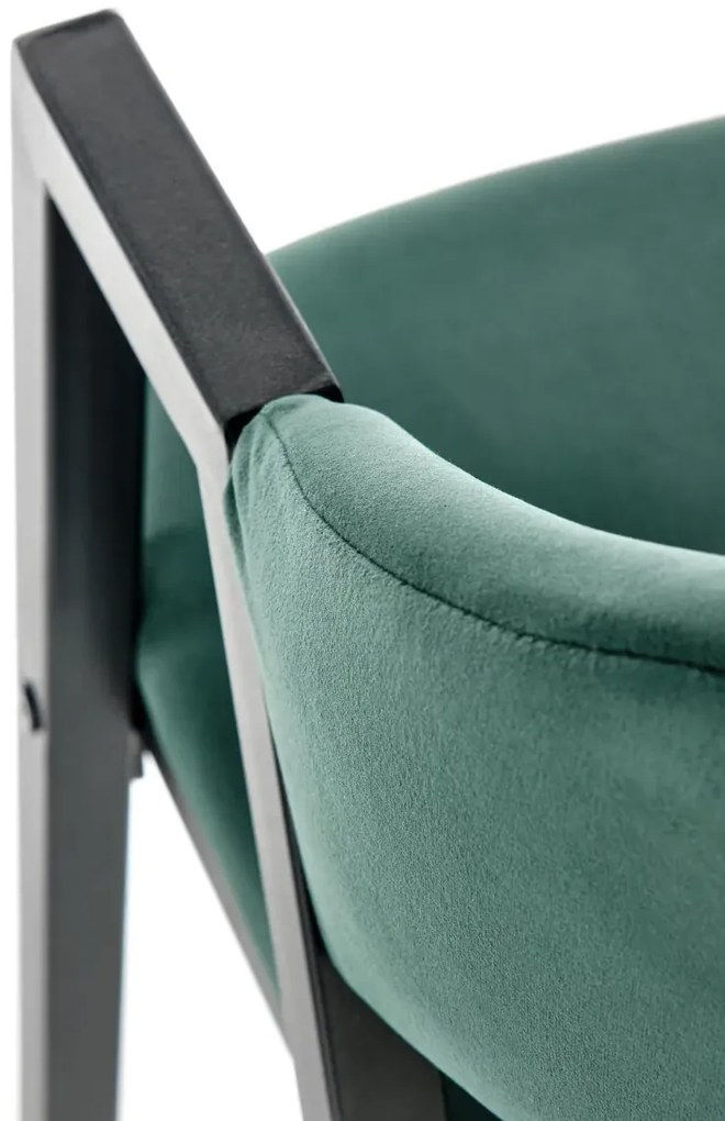 Krzesło tapicerowane K473 VELVET zielone HALMAR